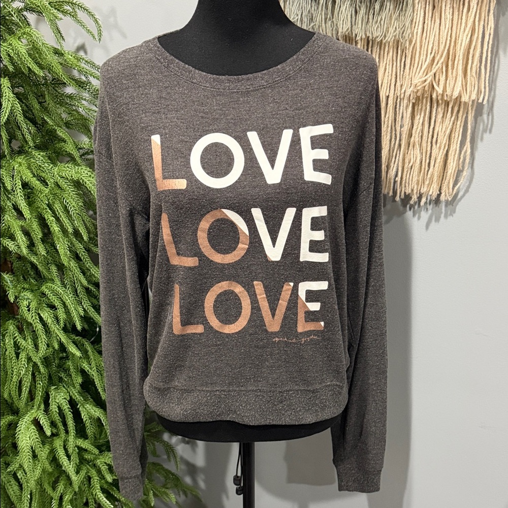 2X HP🌈 Spiritual Gangster Gray 'Love' Sweatshirt - size large